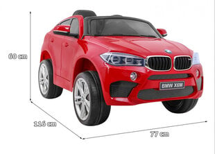 Bērnu elektromobilis "BMW X6M", sarkans cena un informācija | Bērnu elektroauto | 220.lv