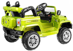 Bērnu elektromobilis "Jeep", zaļš cena un informācija | Bērnu elektroauto | 220.lv