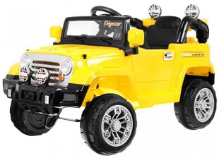 Bērnu elektromobilis "Jeep", dzeltens cena un informācija | Bērnu elektroauto | 220.lv