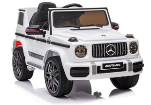 Vienvietīgs elektromobilis Bērnu Mercedes G63, balts cena un informācija | Bērnu elektroauto | 220.lv