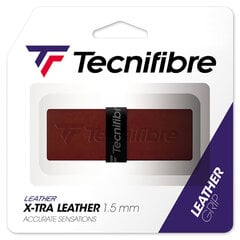 Pamatgrips Tecnifibre X-TRA LEATHER , 1.5mm, Brūns cena un informācija | Āra tenisa preces | 220.lv