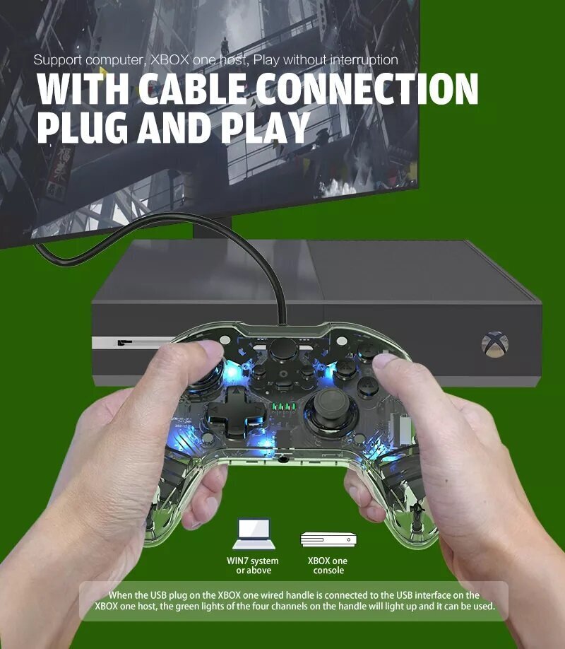 Xbox One HS-300C Crystal cena un informācija | Spēļu kontrolieri | 220.lv