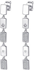 Длинные серебряные серьги с цирконами Rosato Futura RZFU25 цена и информация | Серьги | 220.lv