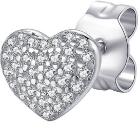 Одинарные серебряные серьги Rosato Сердце с цирконами Story RZO046 цена и информация | Серьги | 220.lv