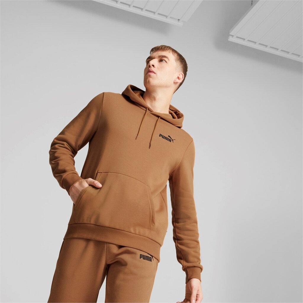 Džemperis Puma Ess Small Logo Hoodie Brown 586691 96 cena un informācija | Sporta apģērbs vīriešiem | 220.lv