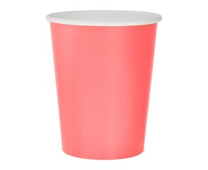 Одноразовые бумажные стаканчики , 270 мл, 14 шт, pink GJ-KBRZ цена и информация | Праздничная одноразовая посуда | 220.lv