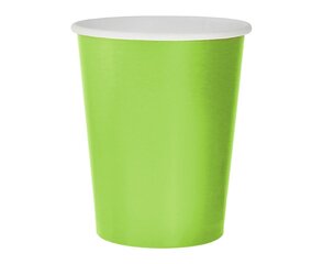 Одноразовые бумажные стаканчики , 270 мл, 14 шт, green GJ-KBZL цена и информация | Праздничная одноразовая посуда | 220.lv