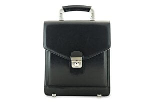 Кожаная сумка с плечевым ремнем №16 черный цена и информация | Мужские сумки | 220.lv