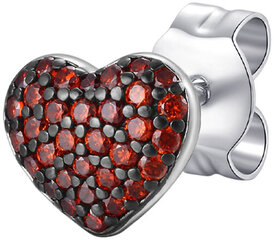 Одинарные серебряные серьги Rosato Сердце с цирконами Story RZO048 цена и информация | Серьги | 220.lv