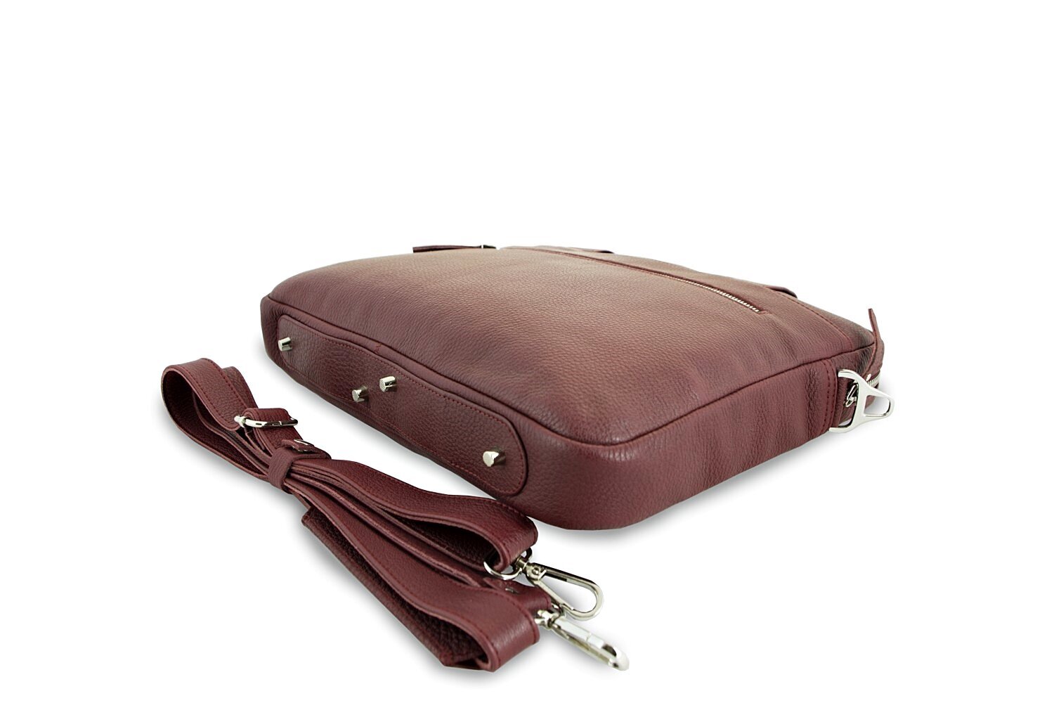 Dabīgās ādas soma\portfelis ar pleca siksnu No3 bordo cena un informācija | Vīriešu somas | 220.lv