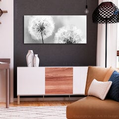 Картина - Fluffy Dandelions (1 Part) Grey Wide 100x45 см цена и информация | Картины | 220.lv