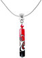 Lampglas Kaislīga kaklarota Red Black ar unikālu Pearl Lampglas NPR12 цена и информация | Kaklarotas | 220.lv
