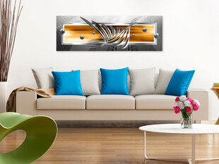 Glezna - Silver Wings (1 Part) Narrow Orange 120x40 cm cena un informācija | Gleznas | 220.lv