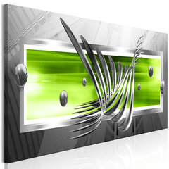 Glezna - Silver Wings (1 Part) Narrow Green 120x40 cm cena un informācija | Gleznas | 220.lv