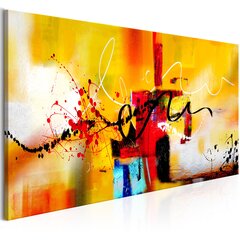 Glezna - Street Melodies (1 Part) Orange Wide 120x60 cm cena un informācija | Gleznas | 220.lv