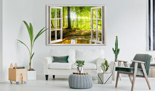 Glezna - Window: View on Forest 120x80 cm cena un informācija | Gleznas | 220.lv