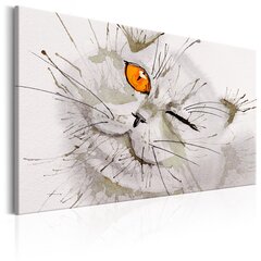 Glezna - Grey Cat 90x60 cm cena un informācija | Gleznas | 220.lv