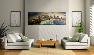 Glezna - The East River at night 135x45 cm cena un informācija | Gleznas | 220.lv