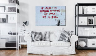 Картина - If Graffiti Changed Anything by Banksy 120x80 см цена и информация | Картины | 220.lv