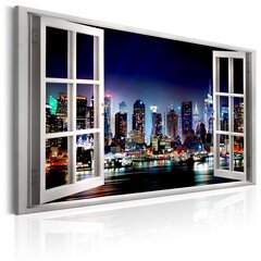 Glezna - Window: View of New York 90x60 cm cena un informācija | Gleznas | 220.lv