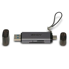 Адаптер USB3.2 C & A SD/43335 LINDY цена и информация | Адаптеры и USB разветвители | 220.lv