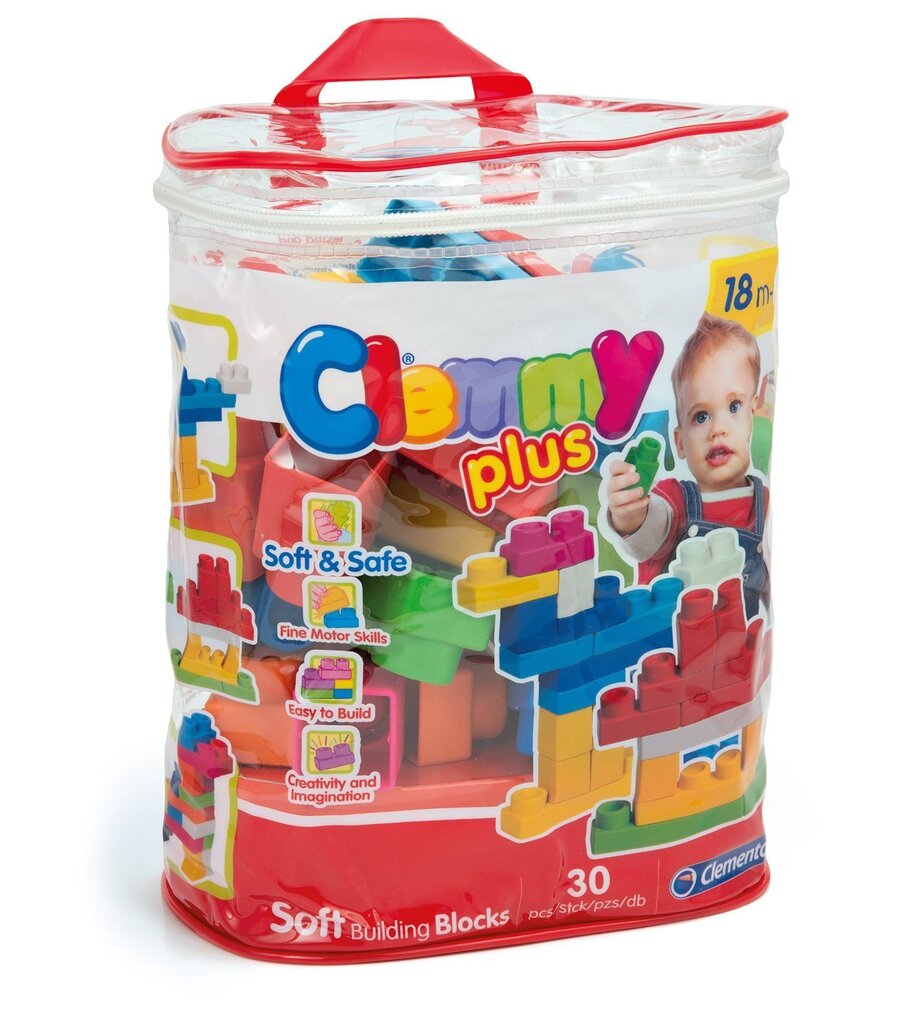 Bloki Clementoni Clemmy Plus. 30 gab., ar somu cena un informācija | Rotaļlietas zīdaiņiem | 220.lv