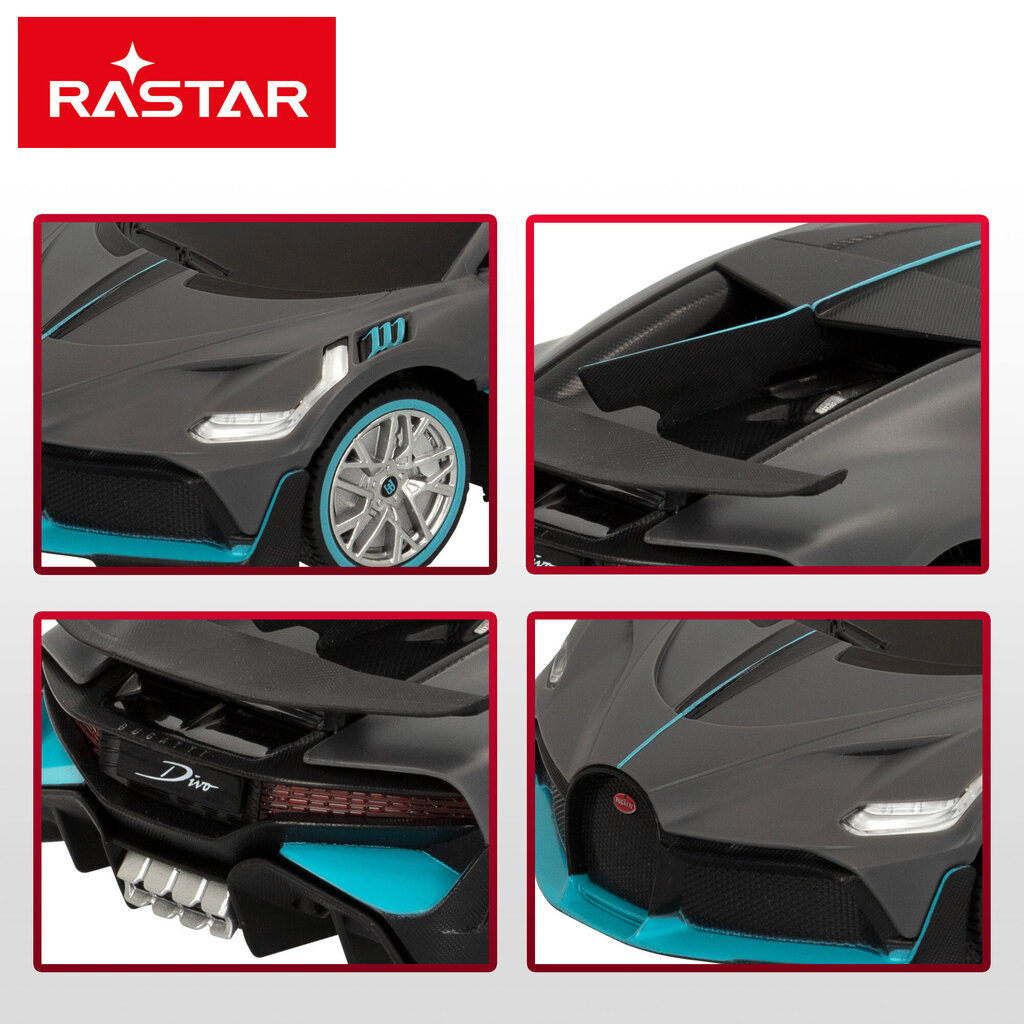 Radiovadāms auto Rastar BUGATTI DIVO 1:24, 2.4GHz, 6+ cena un informācija | Rotaļlietas zēniem | 220.lv