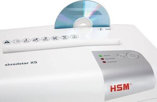 HSM shredstar X5 P4 4, baltā krāsā cena un informācija | Papīra smalcinātāji | 220.lv