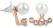 Levien Auskaru komplekts Ear Cuff Rose Gold Crystal White cena un informācija | Auskari | 220.lv