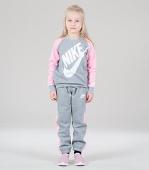 Детский спортивный костюм Nike 36F563*042 677838748338, светло-серый/розовый цена и информация | Свитеры, жилетки, пиджаки для девочек | 220.lv