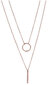 Troli Dubultā kaklarota ar stilīgiem kuloniem no rozā zeltīta tērauda cena un informācija | Kaklarotas | 220.lv