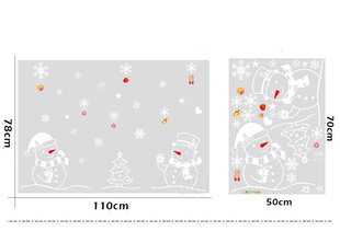 Рождественская наклейка на окно Снеговики цена и информация | Рождественское украшение CA1031, 10 см | 220.lv