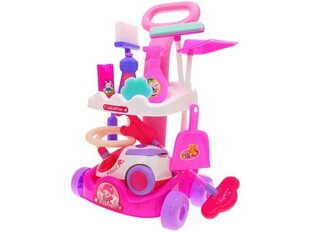 Tīrīšanas komplekts ar ratiņiem un putekļsūcēju cena un informācija | Rotaļlietas meitenēm | 220.lv