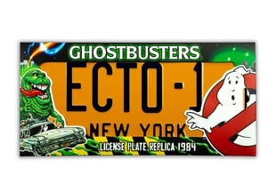 Ghostbusters Replica 1/1 ECTO-1 License Plate cena un informācija | Datorspēļu suvenīri | 220.lv