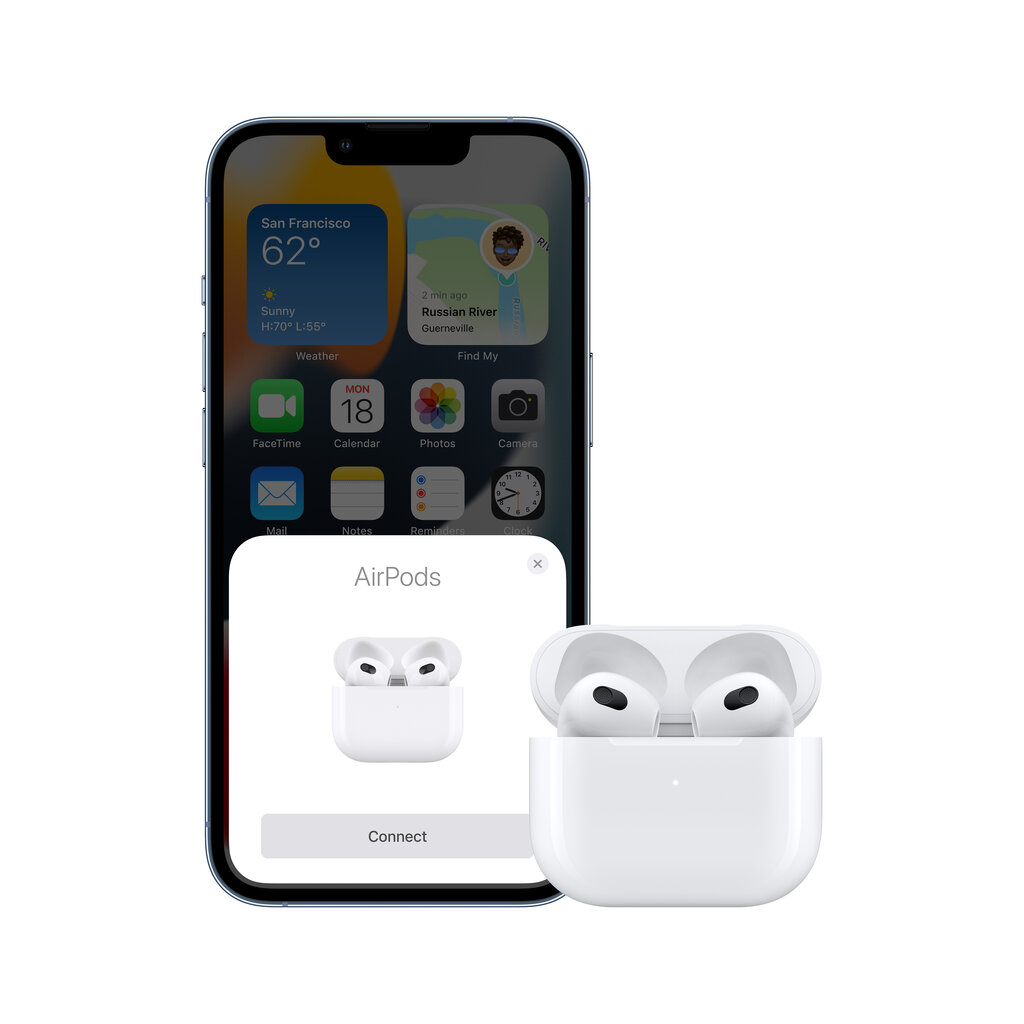 Apple AirPods (3rd generation) with Lightning Charging Case - MPNY3ZM/A цена и информация | Austiņas | 220.lv