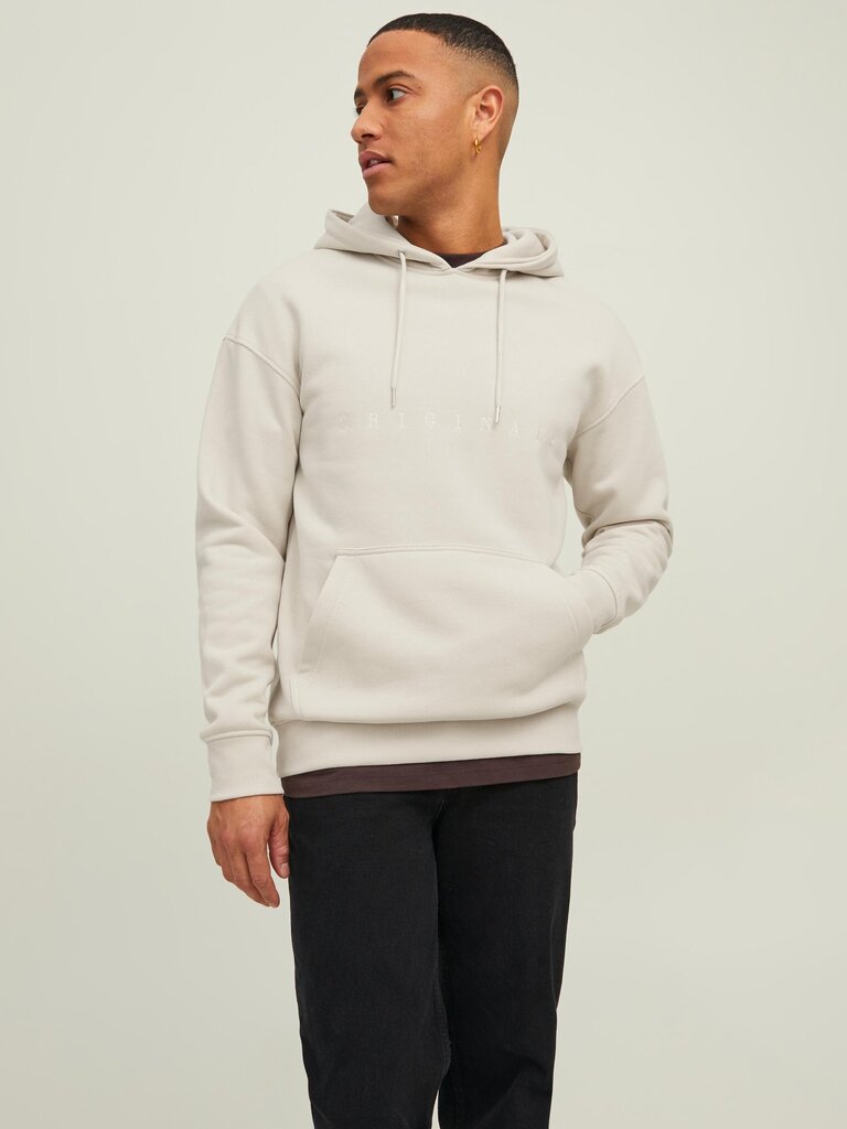 Jack & Jones vīriešu sporta krekls 12176864*01, gaiši bēšs 5715312605588 cena un informācija | Vīriešu džemperi | 220.lv