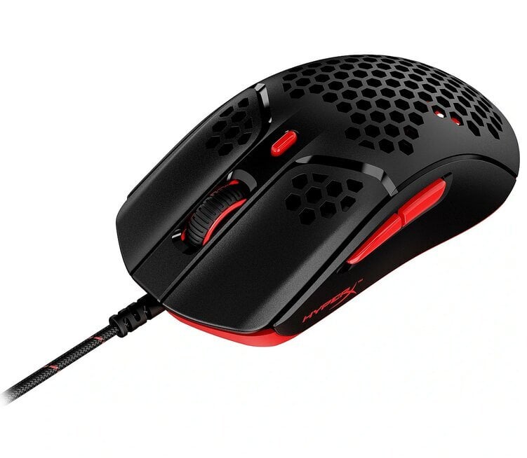 HyperX Pulsefire Haste, Black-Red цена и информация | Peles | 220.lv