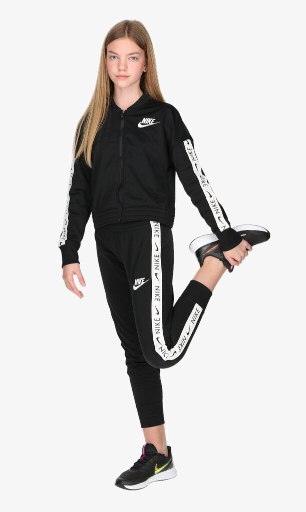 Nike Sporta Tērpi G Nsw Trk Suit Tricot Black CU8374 010 cena un informācija | Komplekti meitenēm | 220.lv