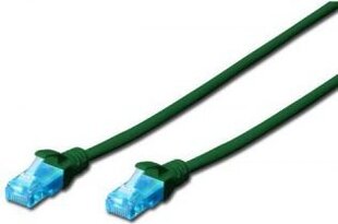 Digitus Patch cord U / UTP cat.5e PVC, 2 m, zaļa cena un informācija | Kabeļi un vadi | 220.lv