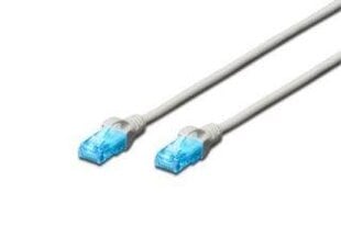 DIGITUS Premium CAT 5e UTP patch cable, Length 3m, Color grey цена и информация | Кабели и провода | 220.lv