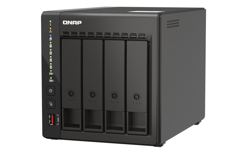 QNAP 4-Bay desktop NAS TS-453E-8G Up to 4 HDD/SSD Hot-Swap cena un informācija | Ārējie cietie diski | 220.lv