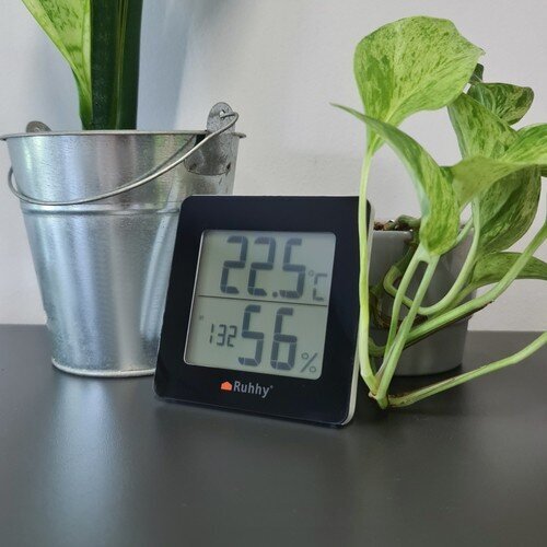 Temperatūras un mitruma mērītājs ar pulksteni, datumu un modinātāju cena un informācija | Meteostacijas, āra termometri | 220.lv