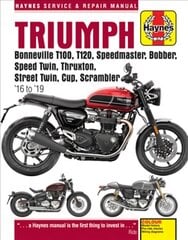 Triumph Bonneville T100, T120, Speedmaster, Bobber, Speed Twin, Thruxton, Street Twin, Cup, Scrambler (16 to 19): 16 to 19 cena un informācija | Ceļojumu apraksti, ceļveži | 220.lv