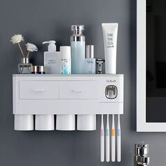 Органайзер для ванной комнаты Leben с дозатором зубной пасты цена и информация | Аксессуары для ванной комнаты | 220.lv