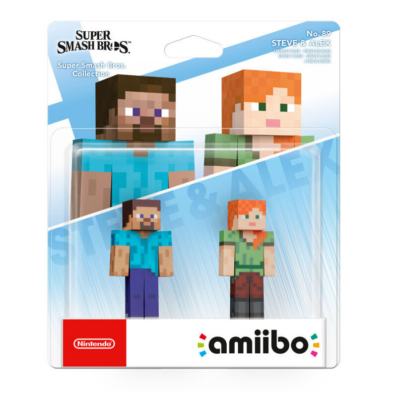 Статуэтки Amiibo Steve And Alex Double Pack - Super Smash Bros (Nintendo)  цена | 220.lv