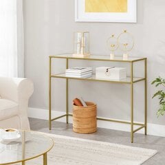 Консольный столик золотой 100x35x80 см цена и информация | Столы-консоли | 220.lv