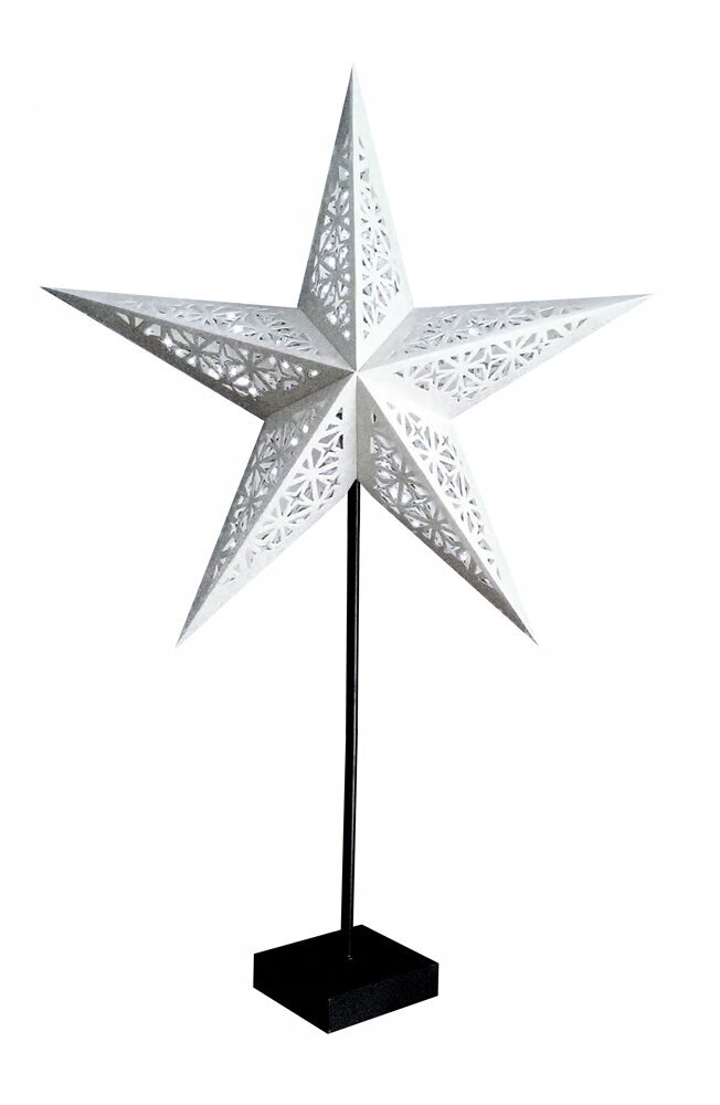 Stāvlampa-dekorācija Zvaigzne, 40/60cm, sudrabaina цена и информация | Ziemassvētku dekorācijas | 220.lv
