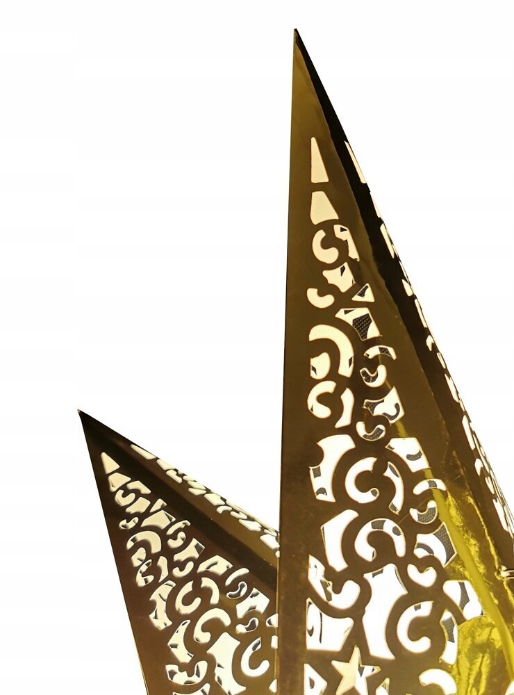 Stāvlampa-dekorācija Zvaigzne, 40/60cm, zeltaina цена и информация | Ziemassvētku dekorācijas | 220.lv