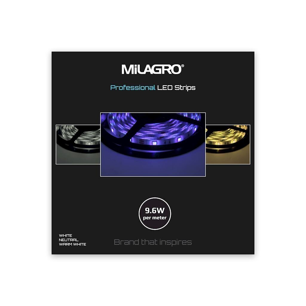 Milagro LED lente Pro 120, 48W, 3000K, 5 m цена и информация | LED lentes | 220.lv