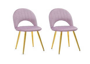 Комплект из 2 обеденных стульев Glam, розовый цвет цена и информация | Стулья для кухни и столовой | 220.lv